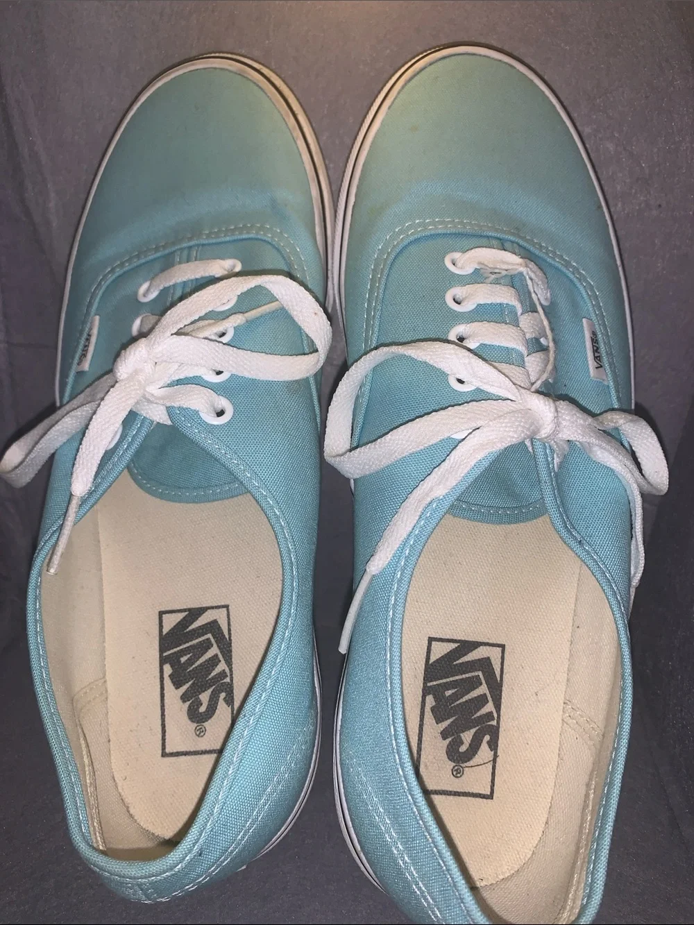 Vans Low-Top Sneakers in Aqua Blue with White Laces
